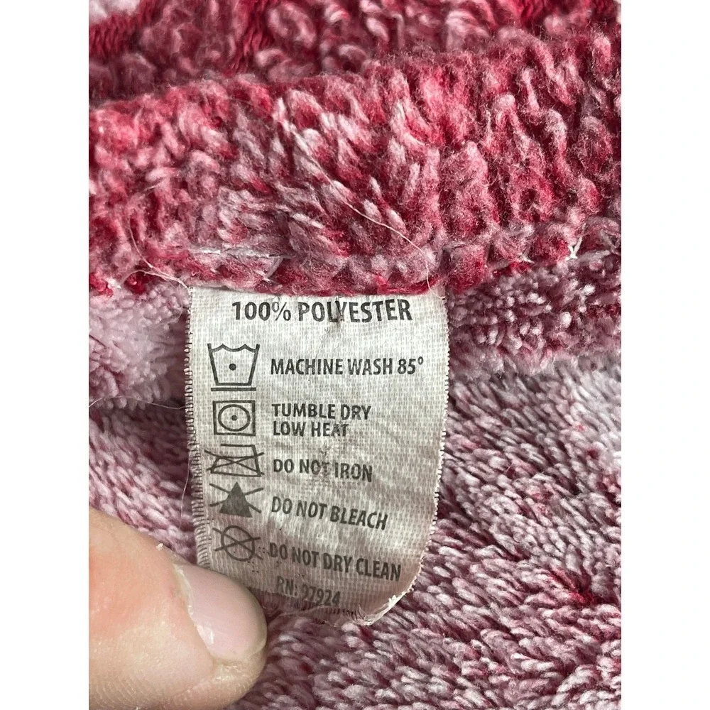 Pink Red Embossed Heart Plush Fleece Throw Blanket 60x45 Valentines Day‎ Decor